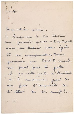 Lot #570 Claude Debussy: “The Emperor of China seems to be playing autocrat with unequaled skill” - Image 1