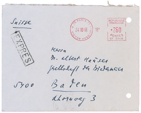 Lot #528 Paul Celan Envelope - Image 1