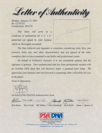 Lot #613 Beatles: John Lennon Signature - Image 2