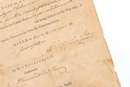 Lot #1 George Washington: Prominently signed 1783 discharge for a Revolutionary War veteran - Image 3