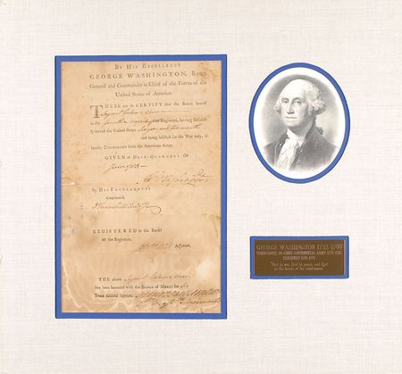Lot #1 George Washington: Prominently signed 1783 discharge for a Revolutionary War veteran - Image 4
