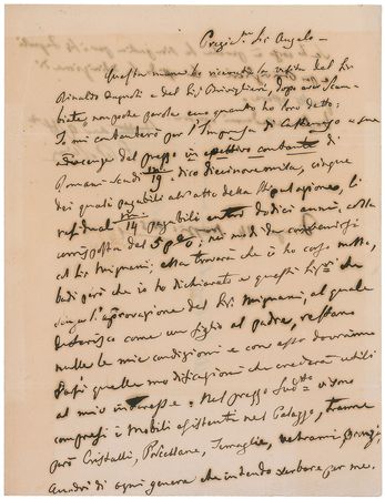 Lot #586 Gioacchino Rossini Handwritten Letter Signed - Image 1