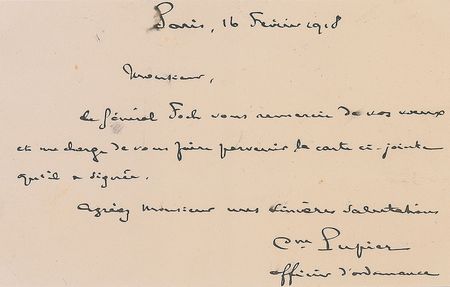 Lot #360 Ferdinand Foch Signed Photograph - Image 2