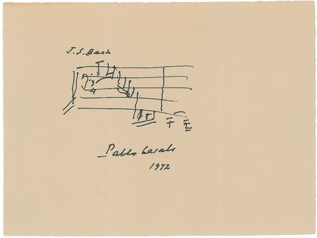Lot #569 Pablo Casals Typed Letter Signed and Signed Musical Quote - Image 1