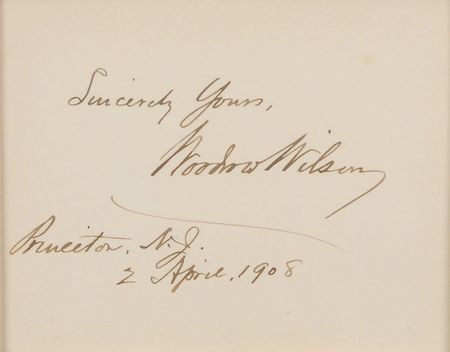 Lot #65 Woodrow Wilson Signature - Image 1