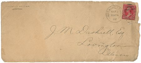 Lot #31 Benjamin Harrison Signed Letter - Image 2