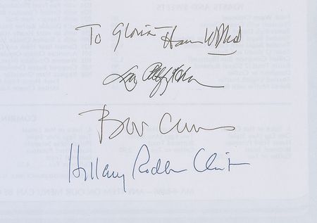 Lot #97 Bill and Hillary Clinton Signatures - Image 1