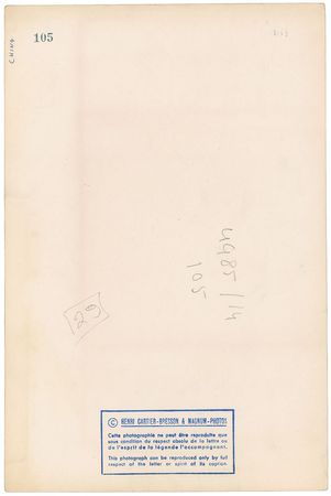 Lot #441 Henri Cartier-Bresson Unsigned Photograph - Image 2