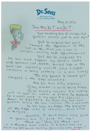Lot #2165 Dr.  Seuss Collection of Three Letters - Image 1
