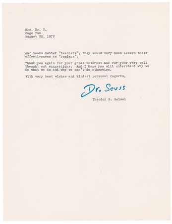 Lot #2165 Dr.  Seuss Collection of Three Letters - Image 4