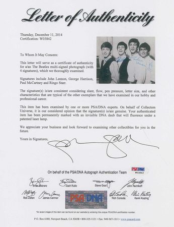 Lot #2166 Beatles Signed Photograph - Image 2