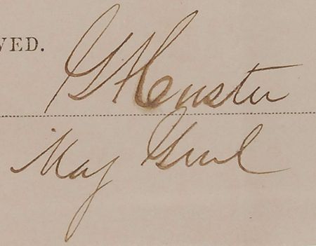 Lot #2120 George A. Custer Signed Document - Image 2
