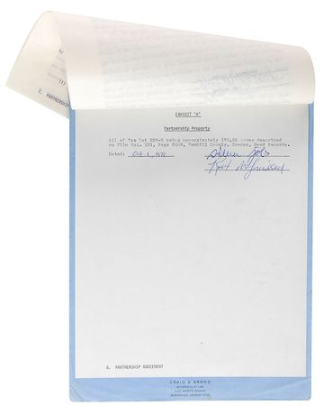 Lot #2156 Steve Jobs Twice-signed Document - Image 2