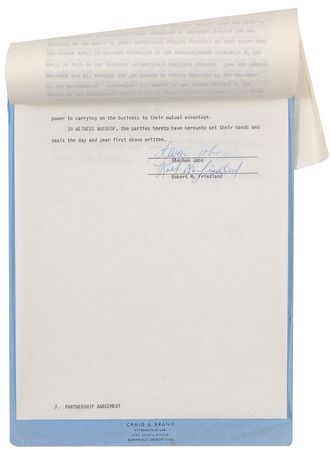 Lot #2156 Steve Jobs Twice-signed Document - Image 3