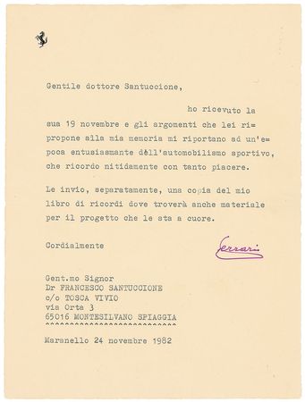 Lot #2159 Enzo Ferrari Archive - Image 2