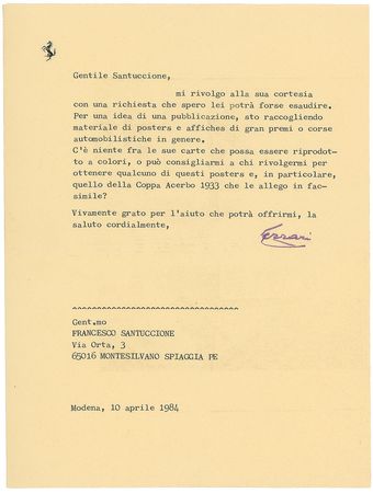 Lot #2159 Enzo Ferrari Archive - Image 6