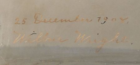 Lot #2128 Wilbur Wright Oversized Signed Photograph - Image 2