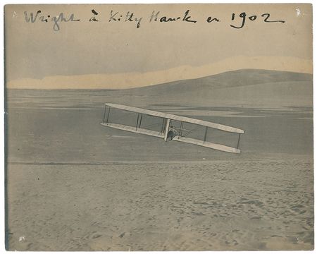 Lot #2129 Wilbur Wright Handwritten Aviation Notes on Photograph Verso - Image 2
