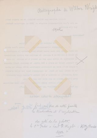 Lot #2129 Wilbur Wright Handwritten Aviation Notes on Photograph Verso - Image 4