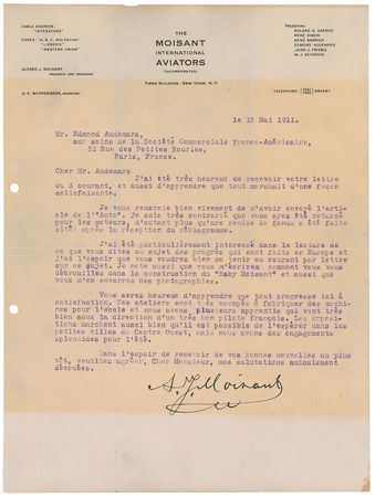 Lot #2133 John and Alfred Moisant Early Aviation Archive - Image 6