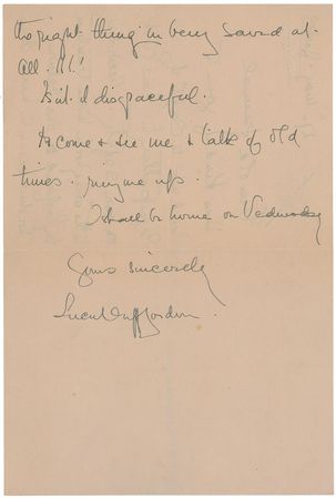 Lot #2135 Lady Duff-Gordon Autograph Letter Signed - Image 2