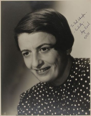 Lot #2151 Ayn Rand Signed Photograph - Image 1