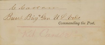 Lot #2119 Kit Carson Signature - Image 2