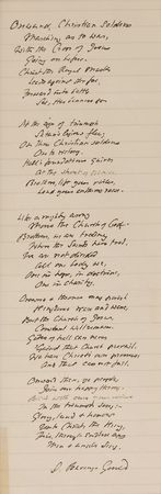 Lot #2126 Sabine Baring-Gould Handwritten and Signed Hymn - Image 2