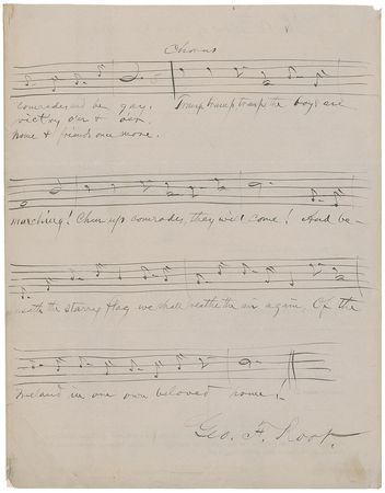 Lot #2125 George F. Root Autograph Musical Quotation Signed - Image 2