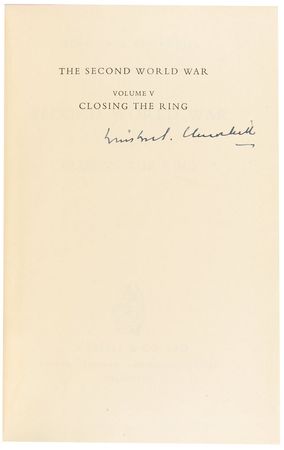 Lot #2140 Winston Churchill Signed Six-Volume Book Set - Image 1