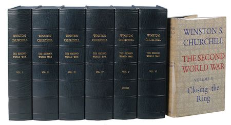 Lot #2140 Winston Churchill Signed Six-Volume Book Set - Image 2