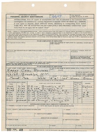 Lot #2157 Carl Sagan Project A119 Archive - Image 4