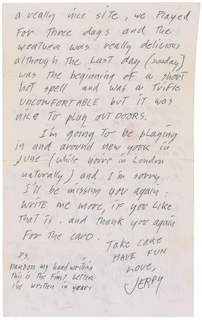 Lot #2172 Jerry Garcia Autograph Letter Signed - Image 4