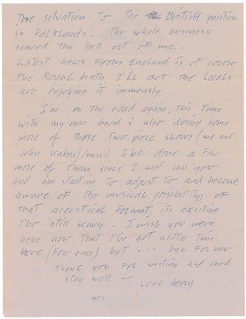 Lot #2172 Jerry Garcia Autograph Letter Signed - Image 6
