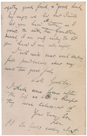 Lot #2136 Leonard Taylor Autograph Letter Signed - Image 2