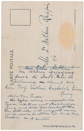 Lot #2152 Albert Einstein Postcard With Self-portrait - Image 2