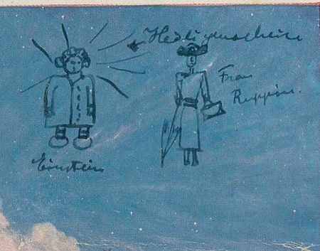 Lot #2152 Albert Einstein Postcard With Self-portrait - Image 1