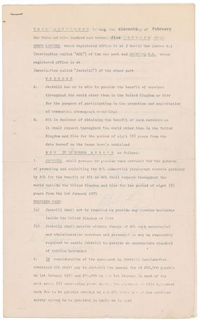 Lot #670 Beatles: Extremely desirable document featuring post-break-up signatures from 1975 - Image 1