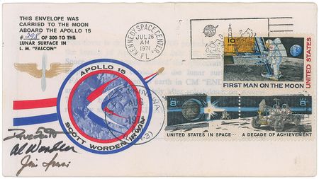 Lot #435 Apollo 15: ?Carried to the lunar surface aboard the Lunar Module Falcon??from the commander?s personal collection - Image 1