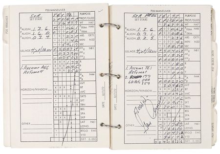 Lot #440 Gene Cernan: Cernan?s complete and heavily annotated 53-page CSM Updates Checklist flown on Apollo 17 - Image 12