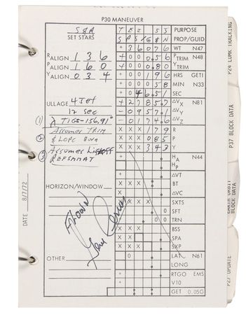 Lot #440 Gene Cernan: Cernan?s complete and heavily annotated 53-page CSM Updates Checklist flown on Apollo 17 - Image 4