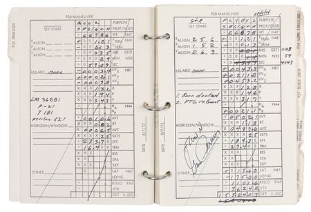 Lot #440 Gene Cernan: Cernan?s complete and heavily annotated 53-page CSM Updates Checklist flown on Apollo 17 - Image 5