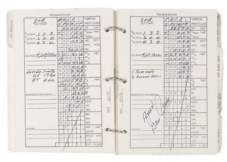 Lot #440 Gene Cernan: Cernan?s complete and heavily annotated 53-page CSM Updates Checklist flown on Apollo 17 - Image 7