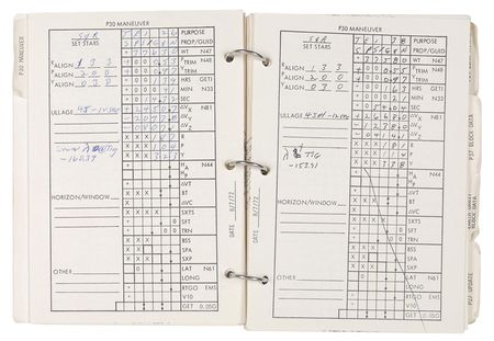 Lot #440 Gene Cernan: Cernan?s complete and heavily annotated 53-page CSM Updates Checklist flown on Apollo 17 - Image 9