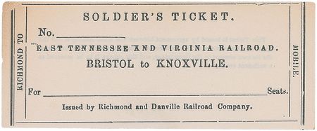Lot #343 Civil War Signed Document and Ticket - Image 2