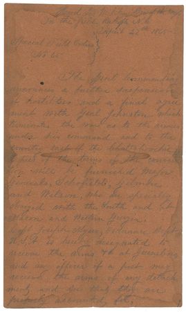 Lot #398 William T. Sherman?s Field Order No. 65 Field Orders - Image 1