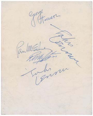 Lot #671 Beatles: Outstanding 1963 Valex photo boasting seven Beatles signatures - Image 2