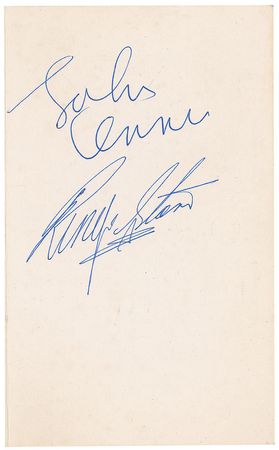 Lot #678 Beatles: Lennon and Starr: Large, bold pair of signatures - Image 1