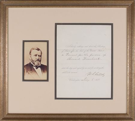 Lot #31 U. S. Grant Signed Document