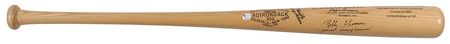 Lot #873 Bobby Thomson and Ralph Branca Baseball Bat and Baseball - Image 3